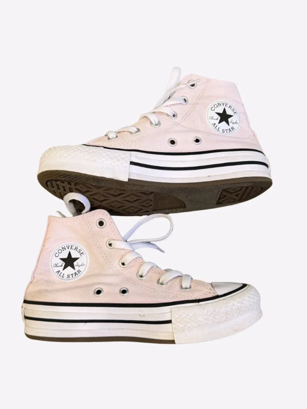 Converse Chuck Taylor All Star High-Top Platform Sneaker Light Pink Kids Size 1